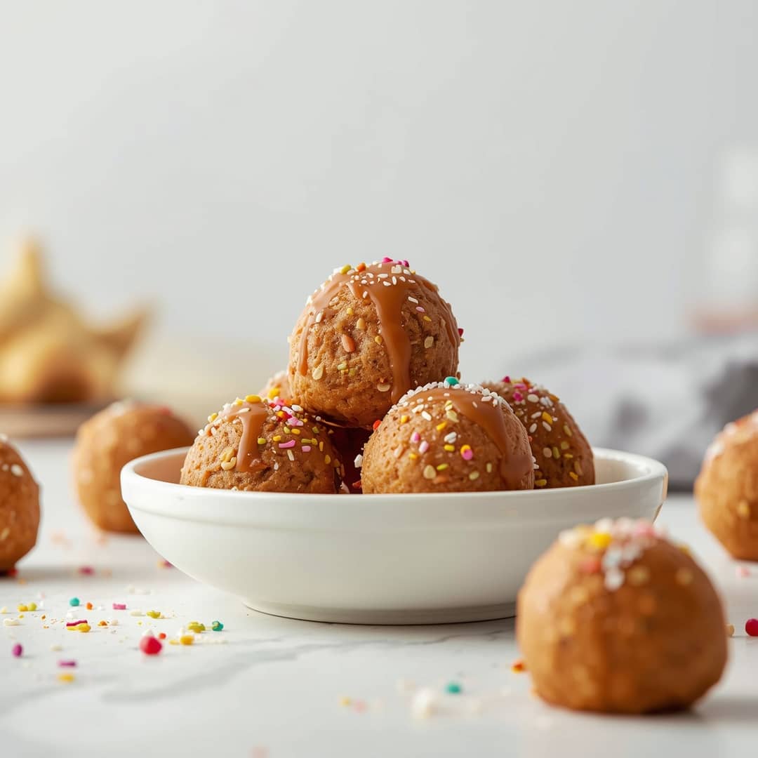 Applesauce Birthday Cake Protein Balls 2 Applesauce Birthday Cake Protein Balls