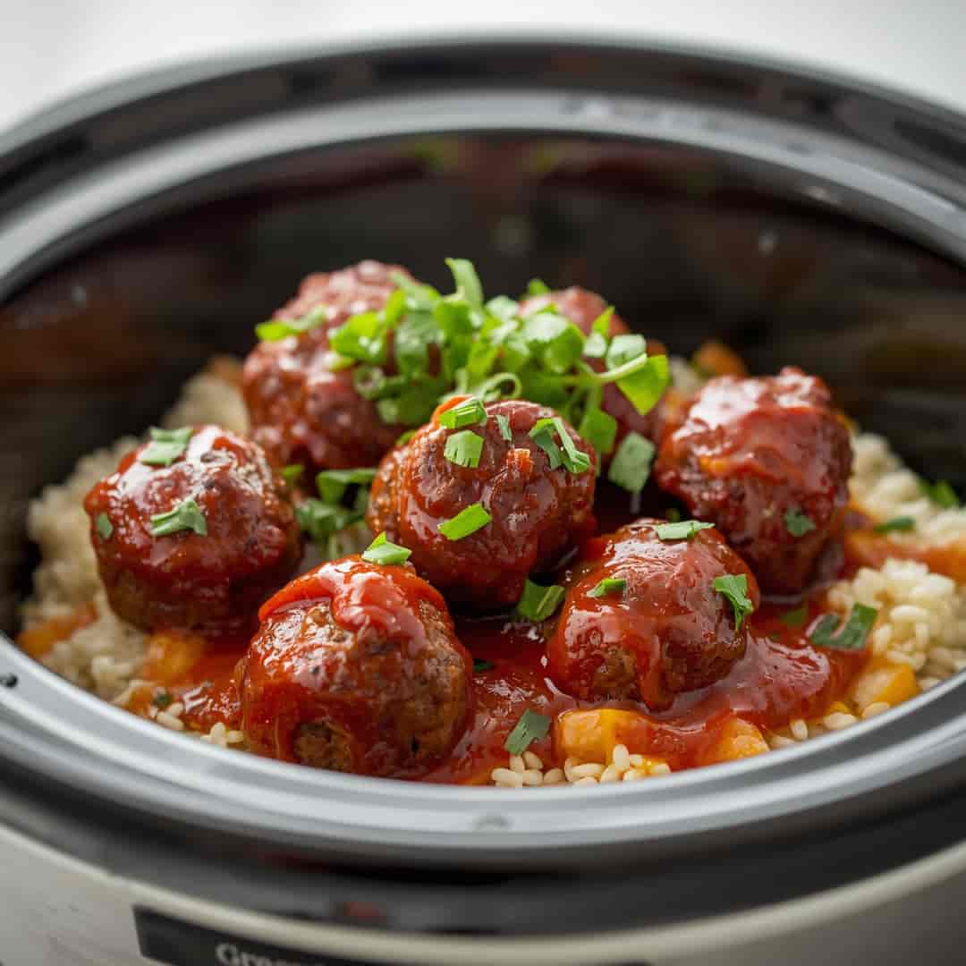 BBQ Meatballs Crockpot