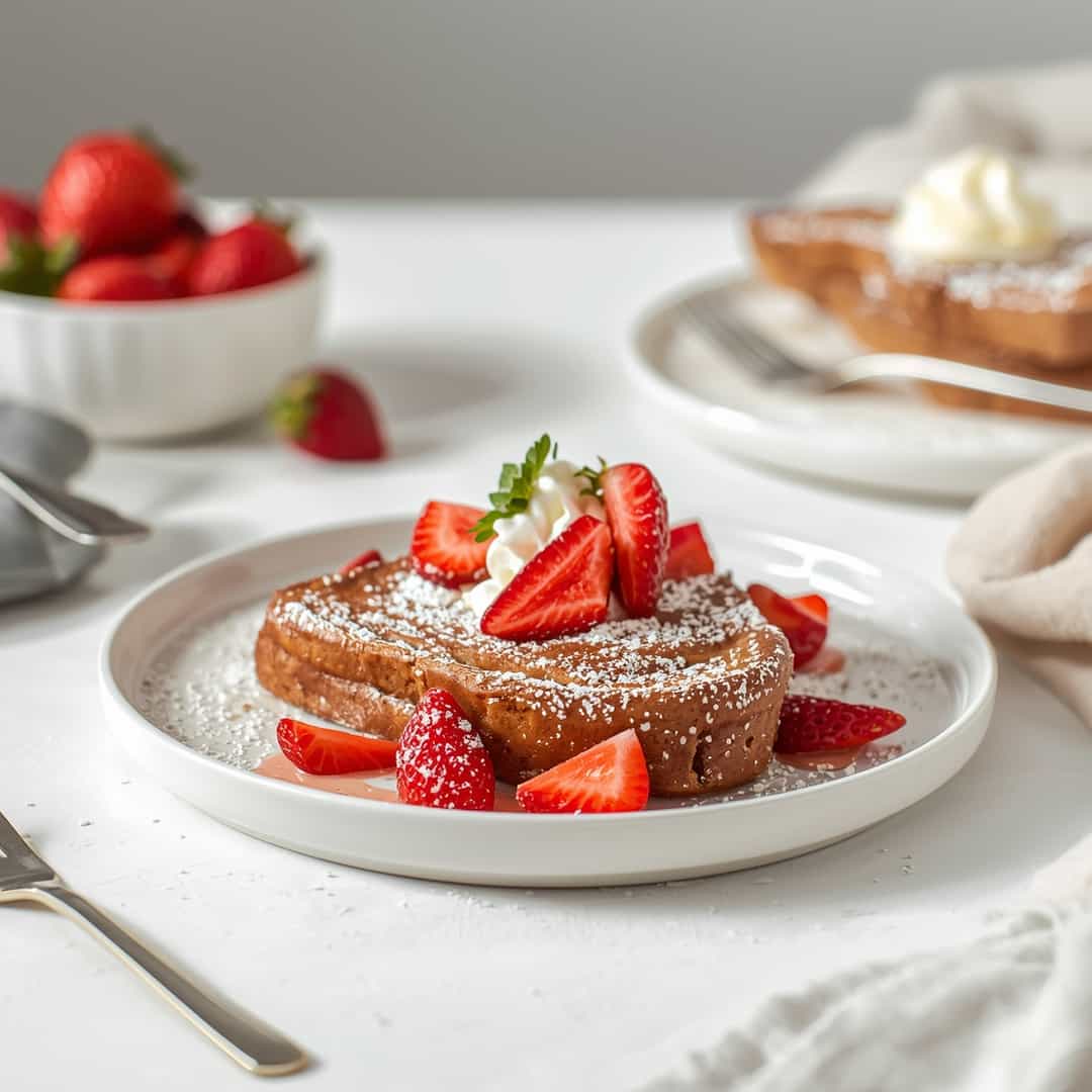 Baked Strawberries and Cream French Toast 2 Baked Strawberries and Cream French Toast