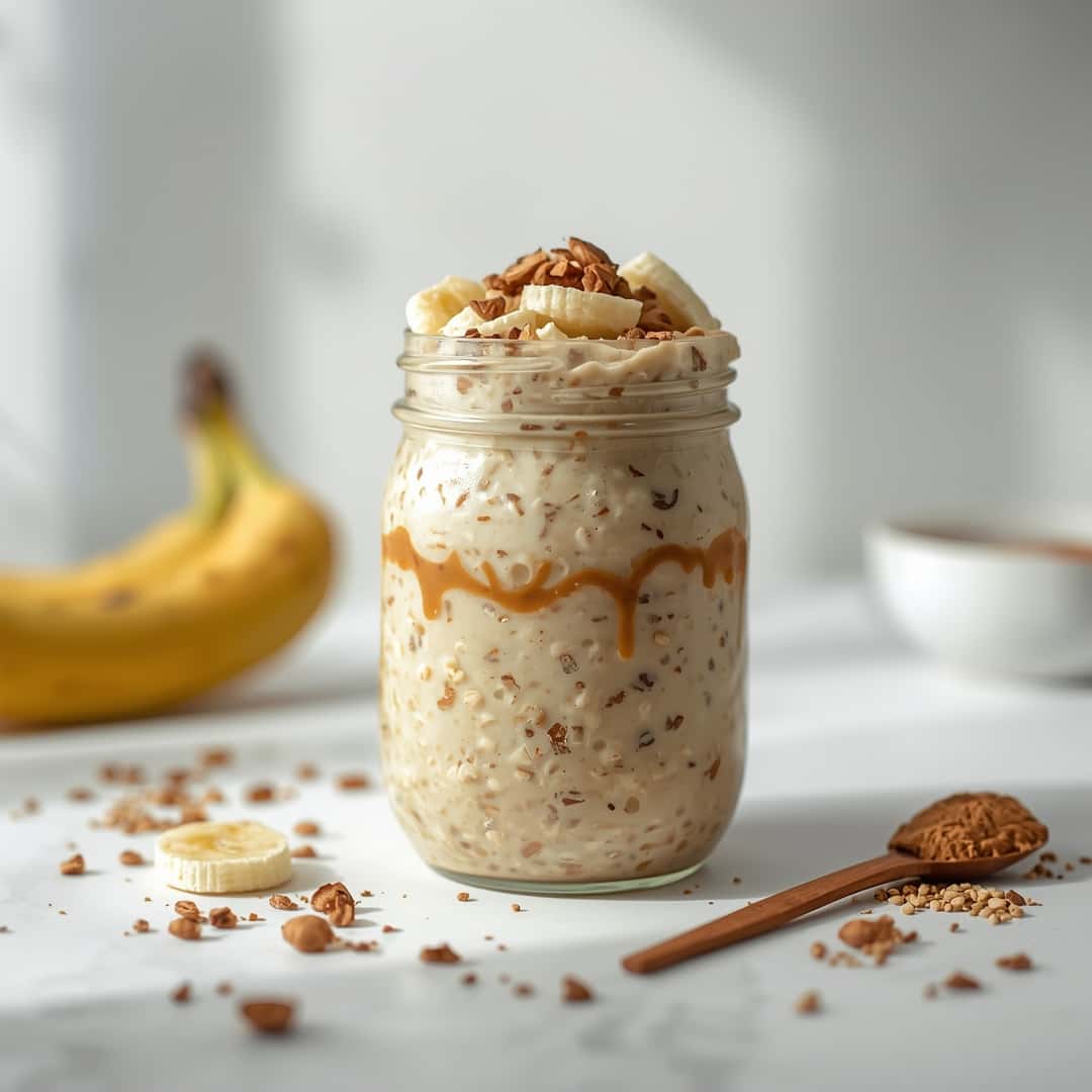 Banana Peanut Butter Overnight Oats