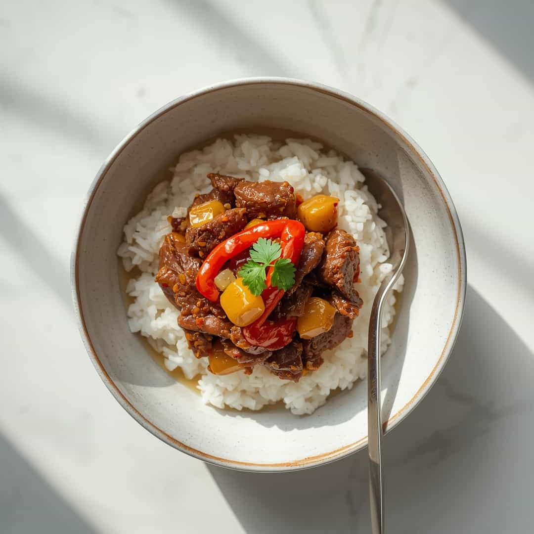 Beef Pepper Rice Bowl