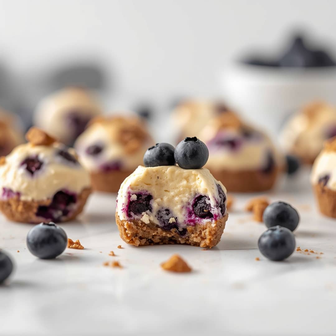 Blueberry Cheesecake Protein Bites