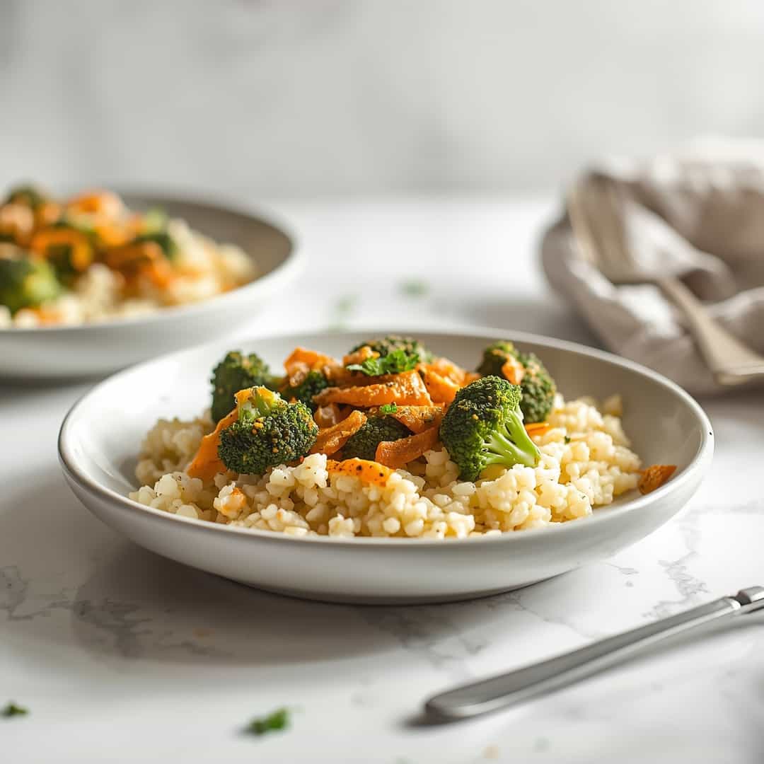 Cheesy Broccoli Cauliflower Rice Pure Comfort