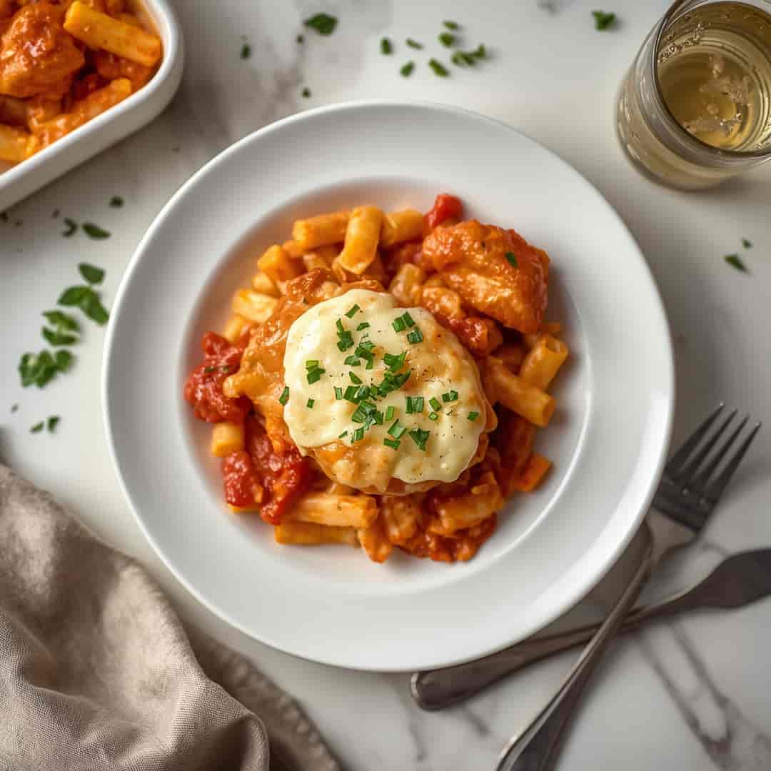 Cheesy Mozzarella Chicken Bake