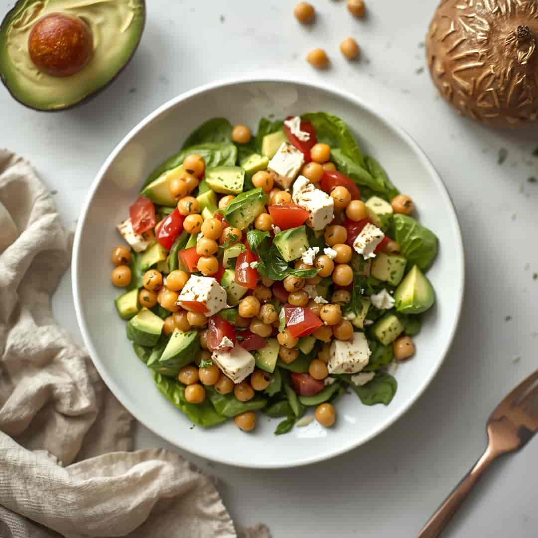 Chickpea Feta Avocado Salad 2 Chickpea Feta Avocado Salad