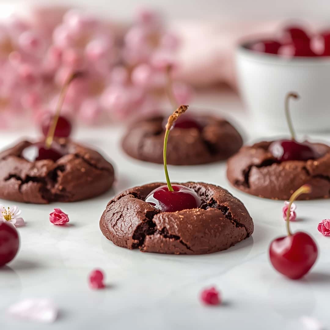 Chocolate Cherry Blossom Cookies