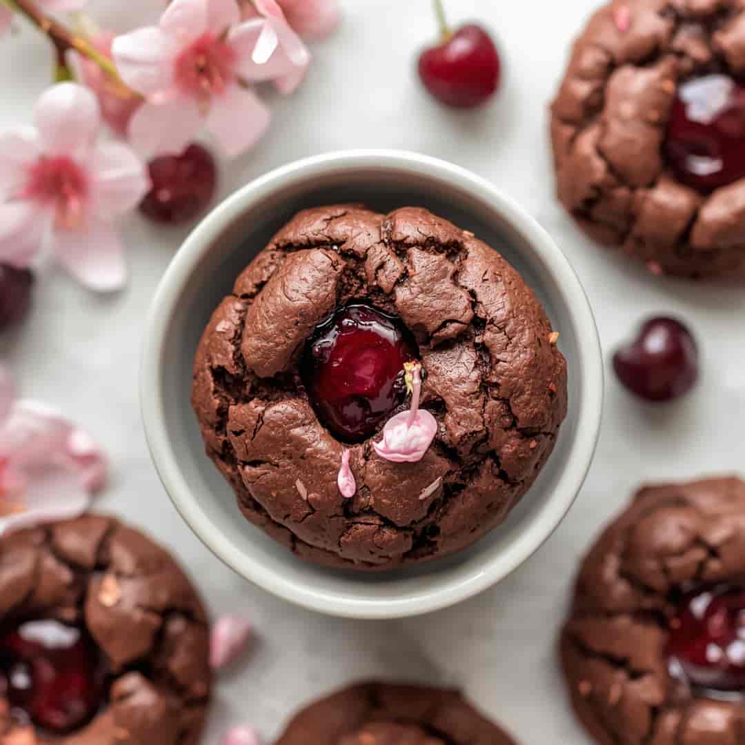 Chocolate Cherry Blossom Cookies 2 Chocolate Cherry Blossom Cookies