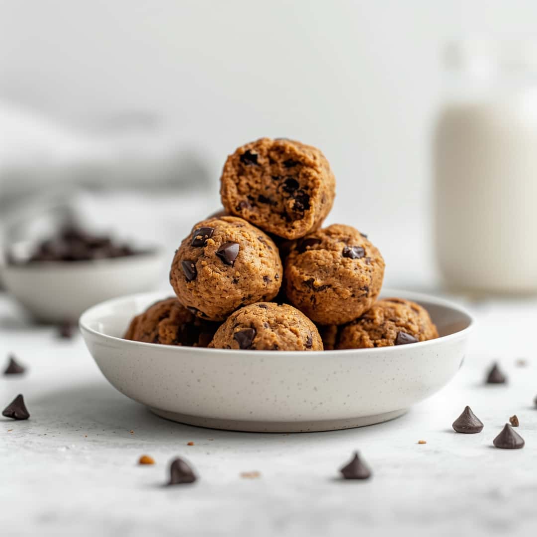 Chocolate Chip Cookie Dough Protein Balls
