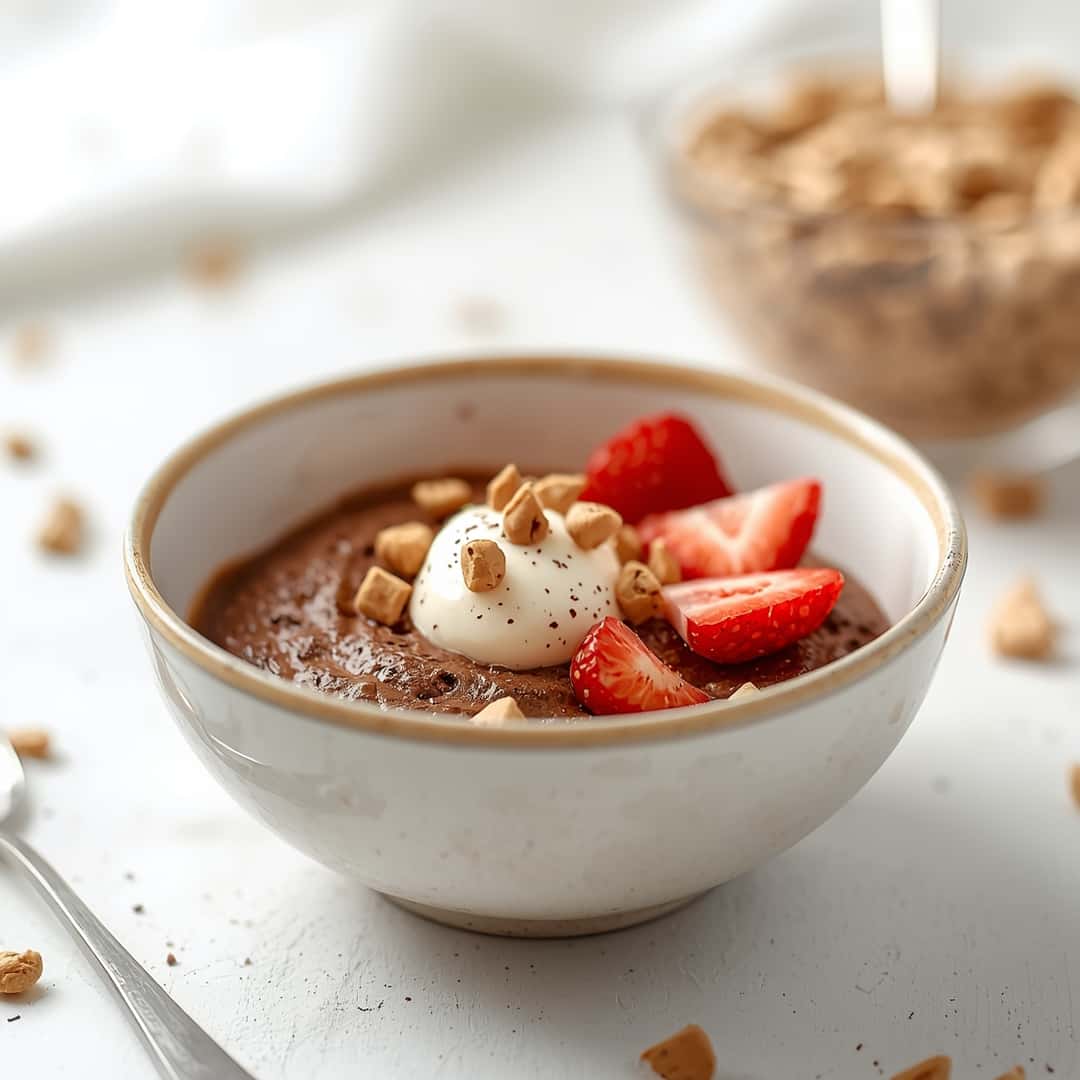 Chocolate Peanut Butter Cottage Cheese Bowl