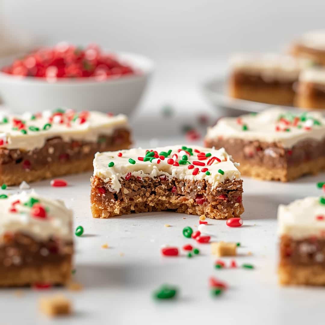 Christmas Sugar Cookie Protein Bars