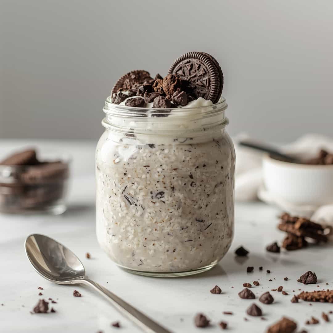 Cookies Cream Protein Overnight Oats