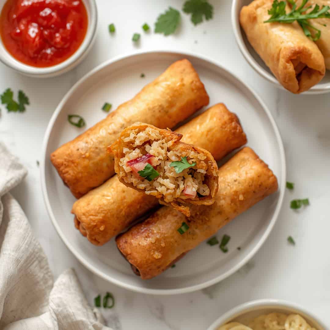 Crab Cake Egg Rolls