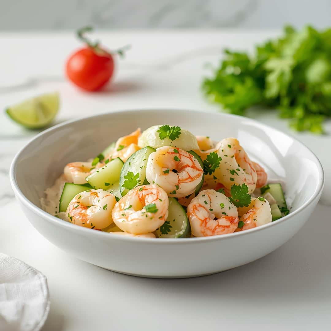 Creamy Cucumber Shrimp Salad