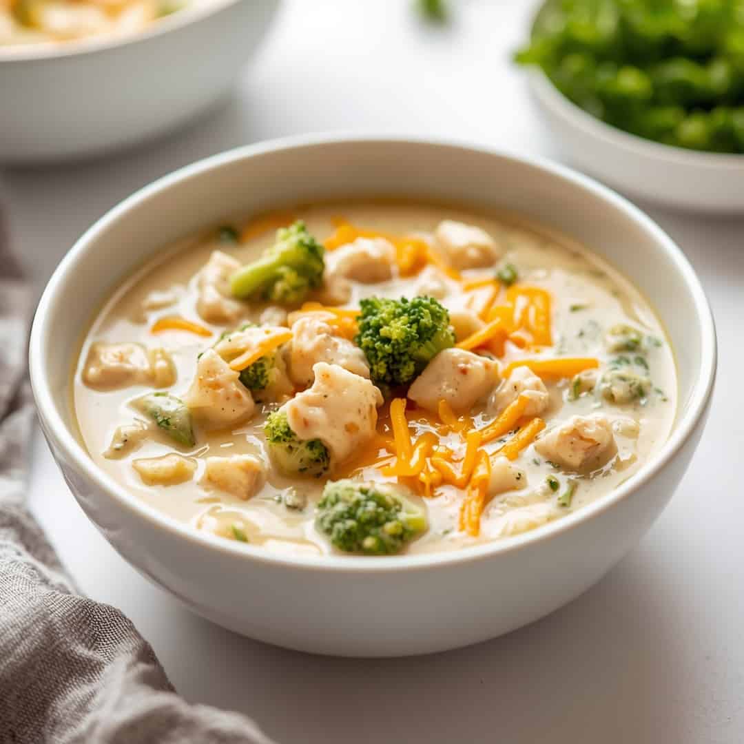 Crockpot Cheesy Chicken Broccoli Soup