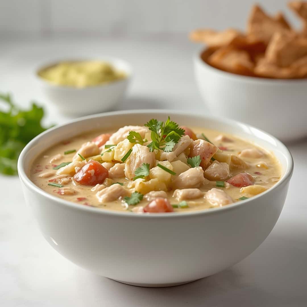 Crockpot Creamy White Chicken Chili