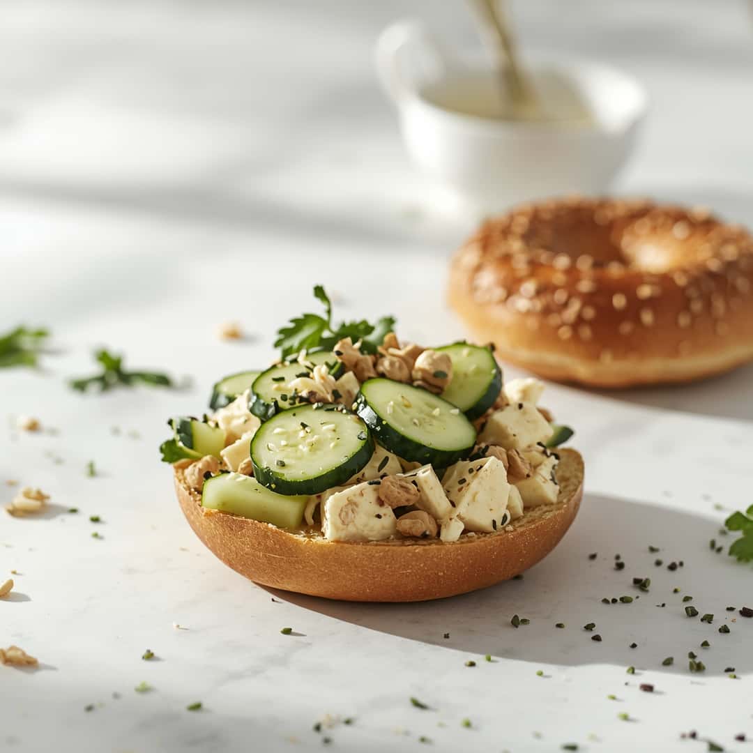 Cucumber Everything Bagel Salad 2 Cucumber Everything Bagel Salad