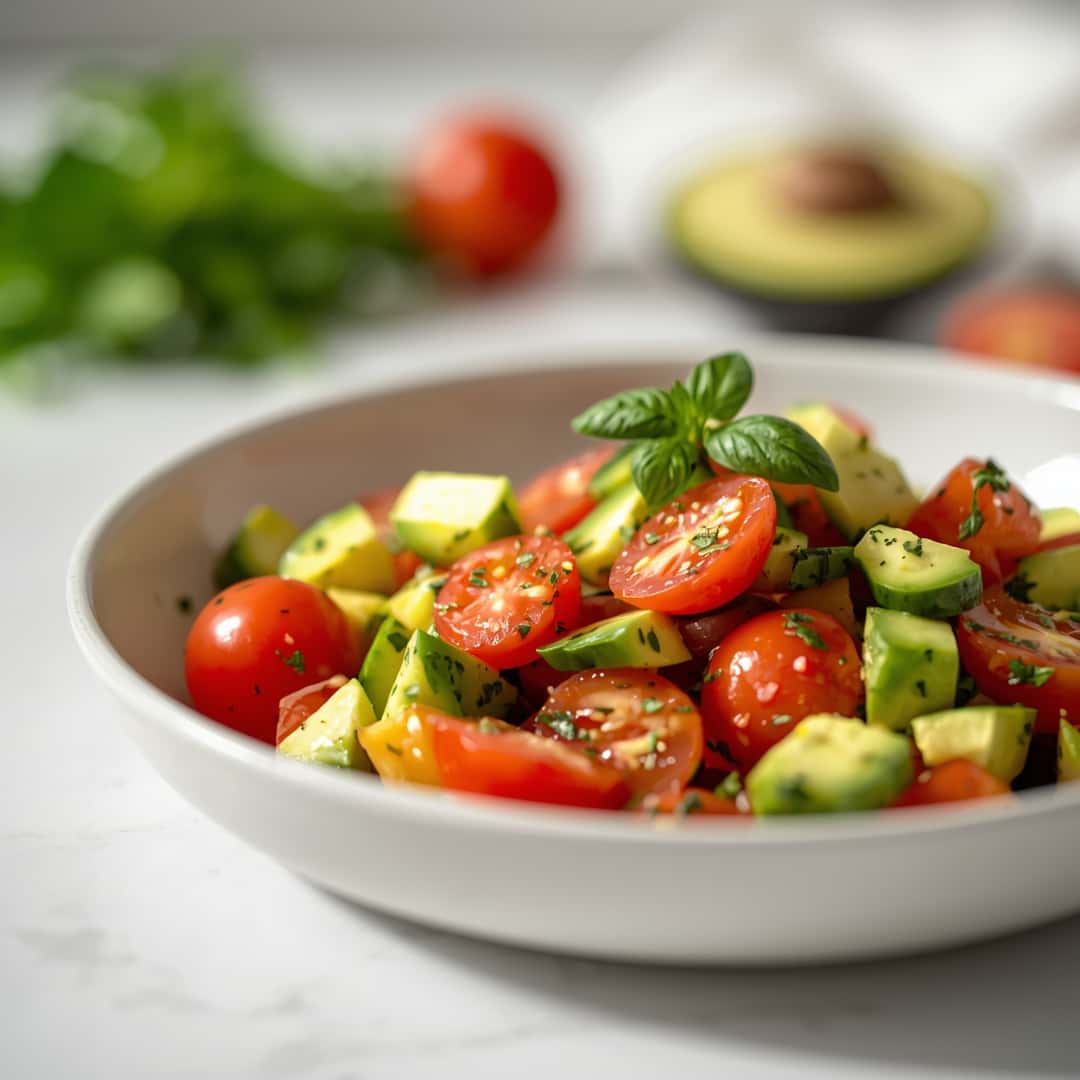 Cucumber Tomato Avocado Salad