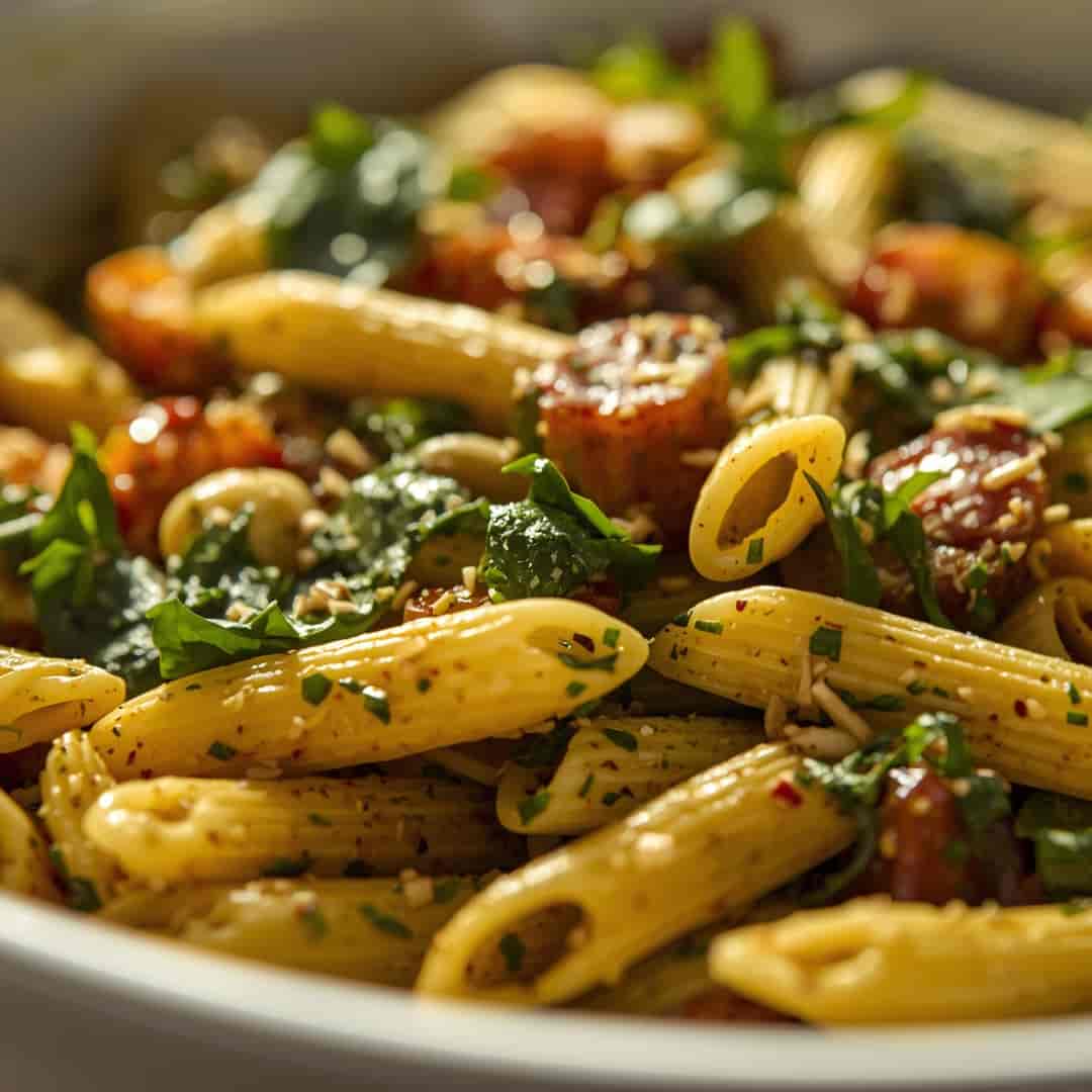 Daniel Fast Pesto Pasta Salad