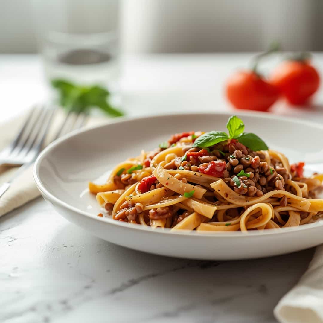 Delicious Pasta With Lentils