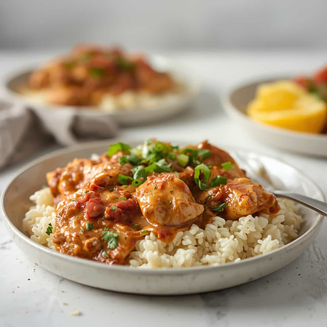 Easy Creamy Slow Cooker Fiesta Chicken