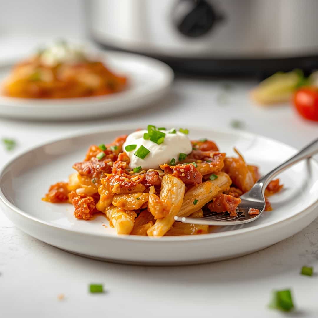 Easy Delicious Crockpot Chicken Enchilada Casserole