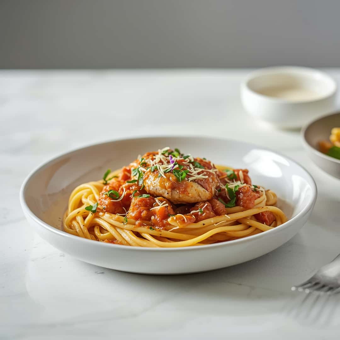 Easy Parmesan Chicken Pasta