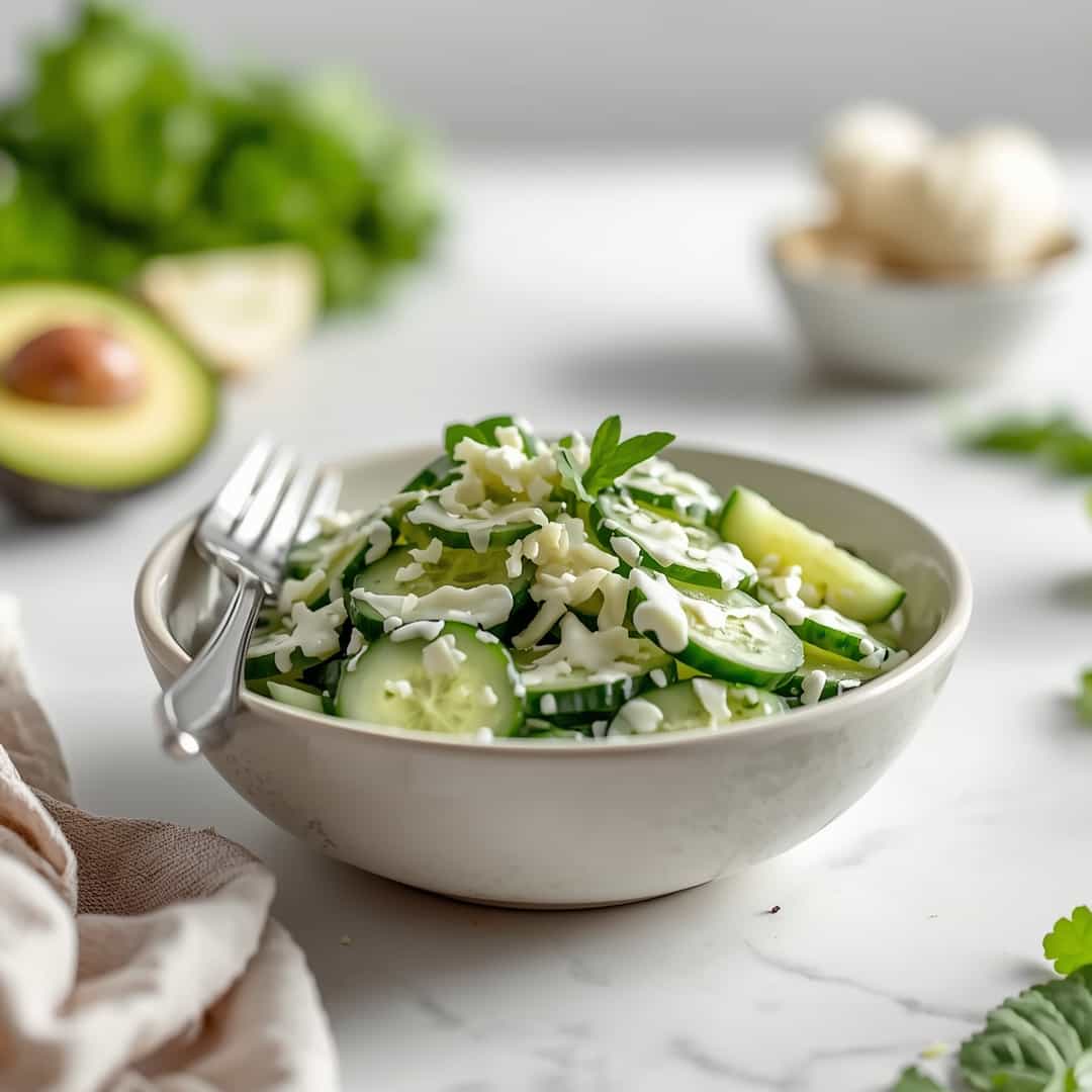 Easy Ranch Cucumber Salad