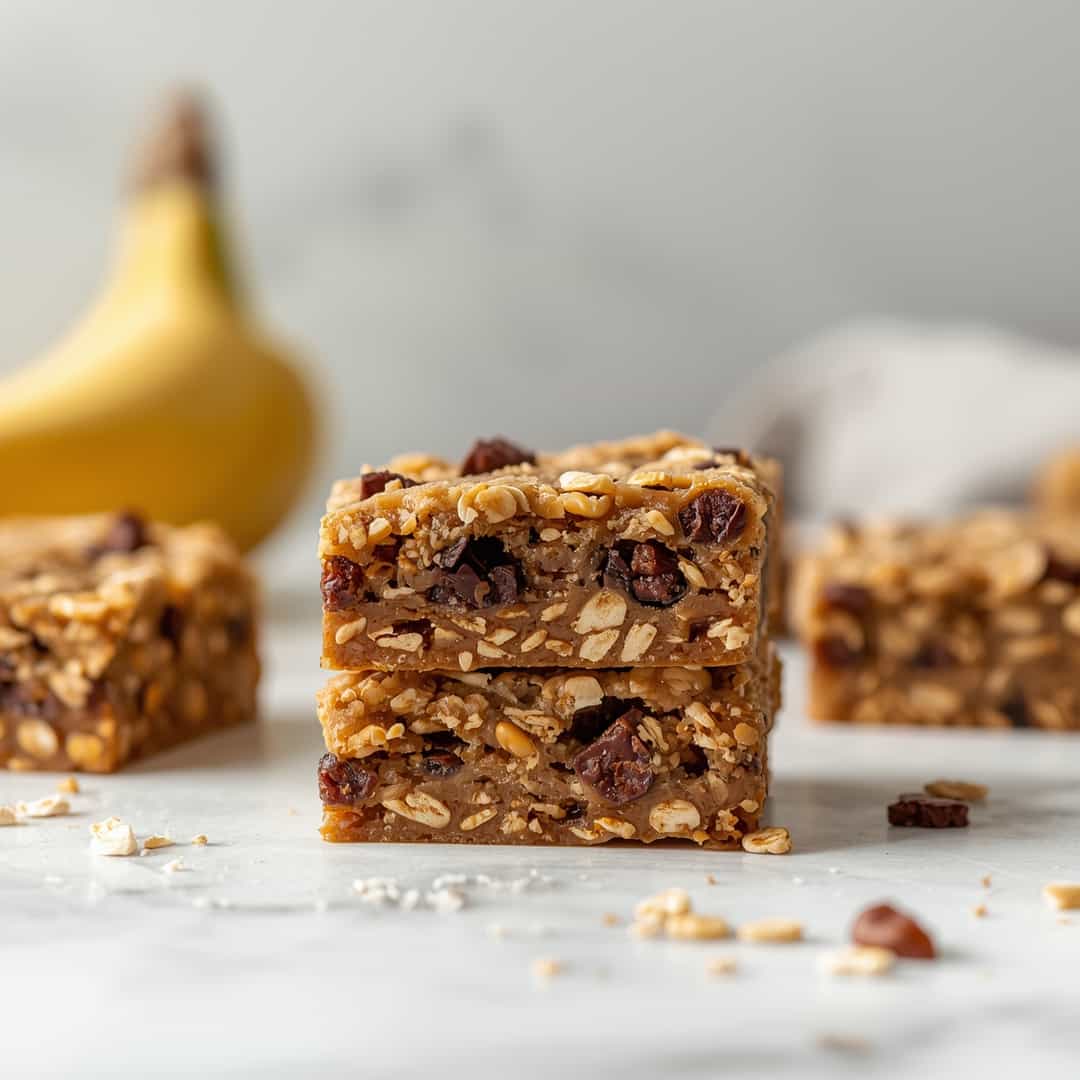 Energizing Banana Oatmeal Bars 2 Energizing Banana Oatmeal Bars