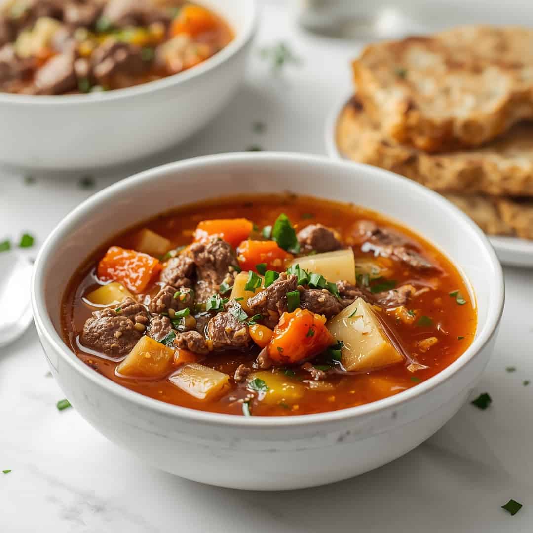Flavorful Crockpot Beef Vegetable Soup