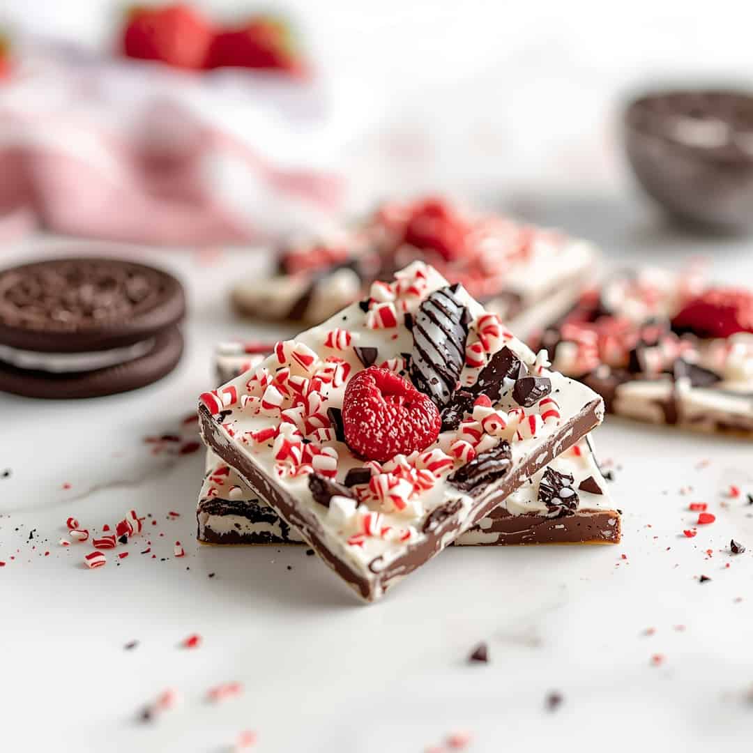 Fun Valentine's Oreo Bark