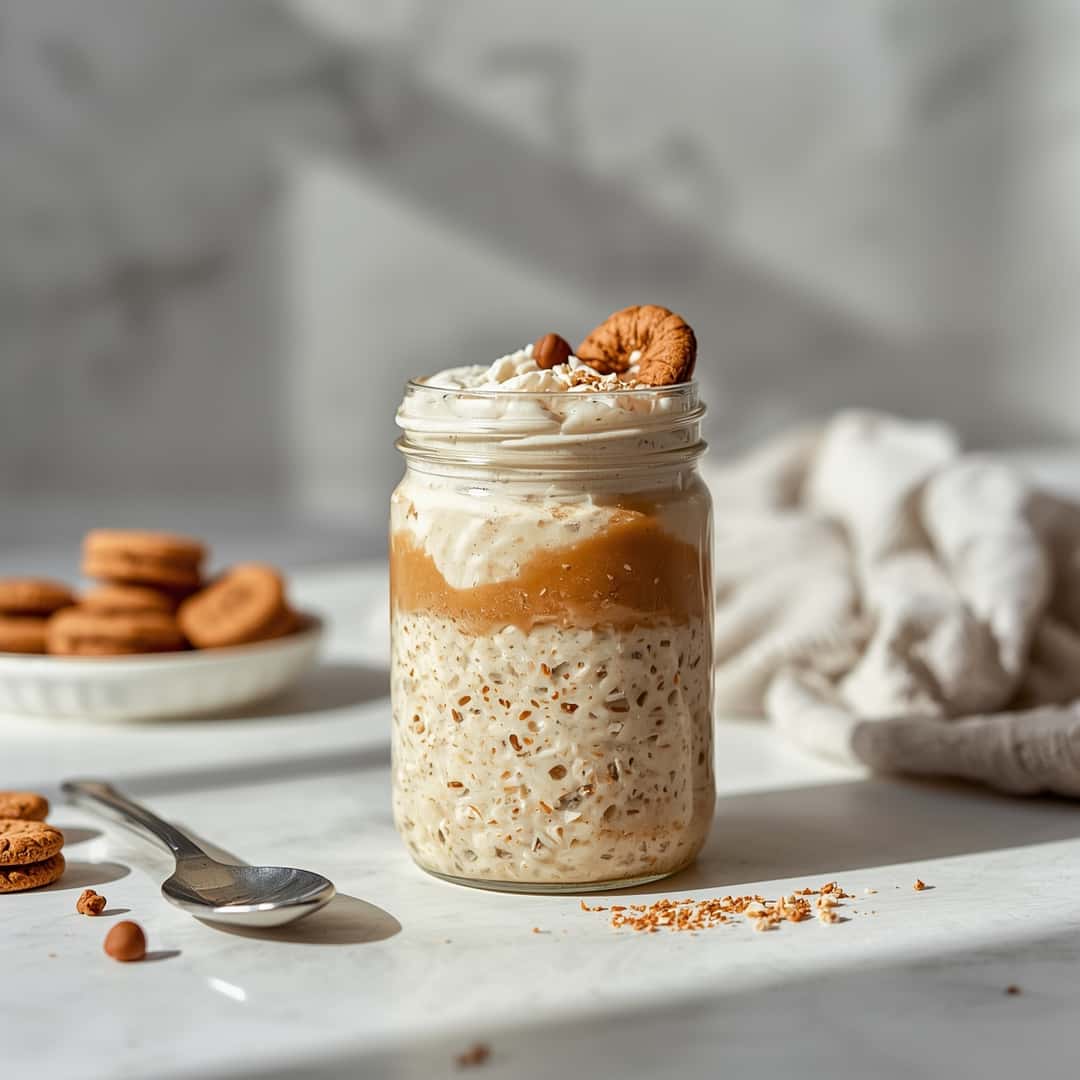 Gingerbread Protein Overnight Oats