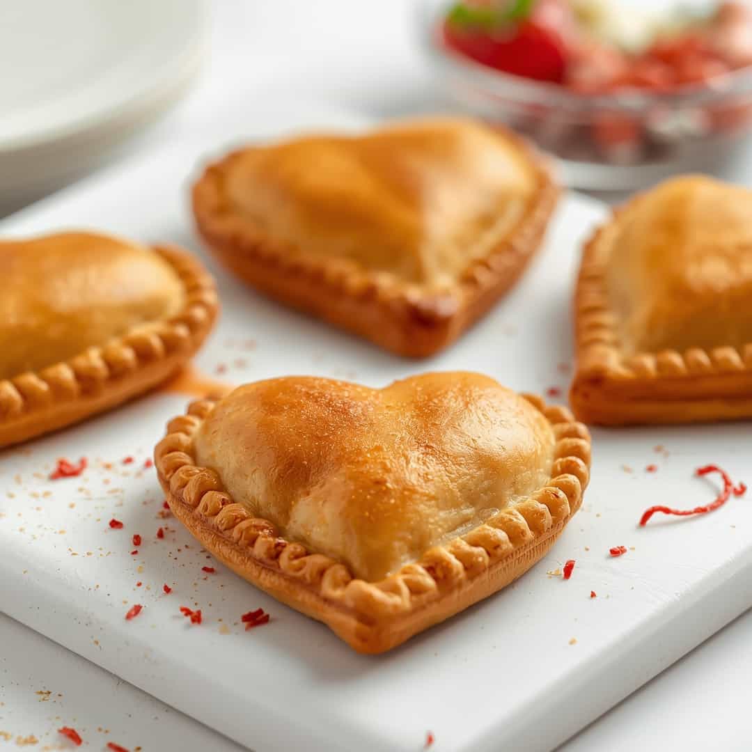 Heart Shaped Puff Pastry Pockets