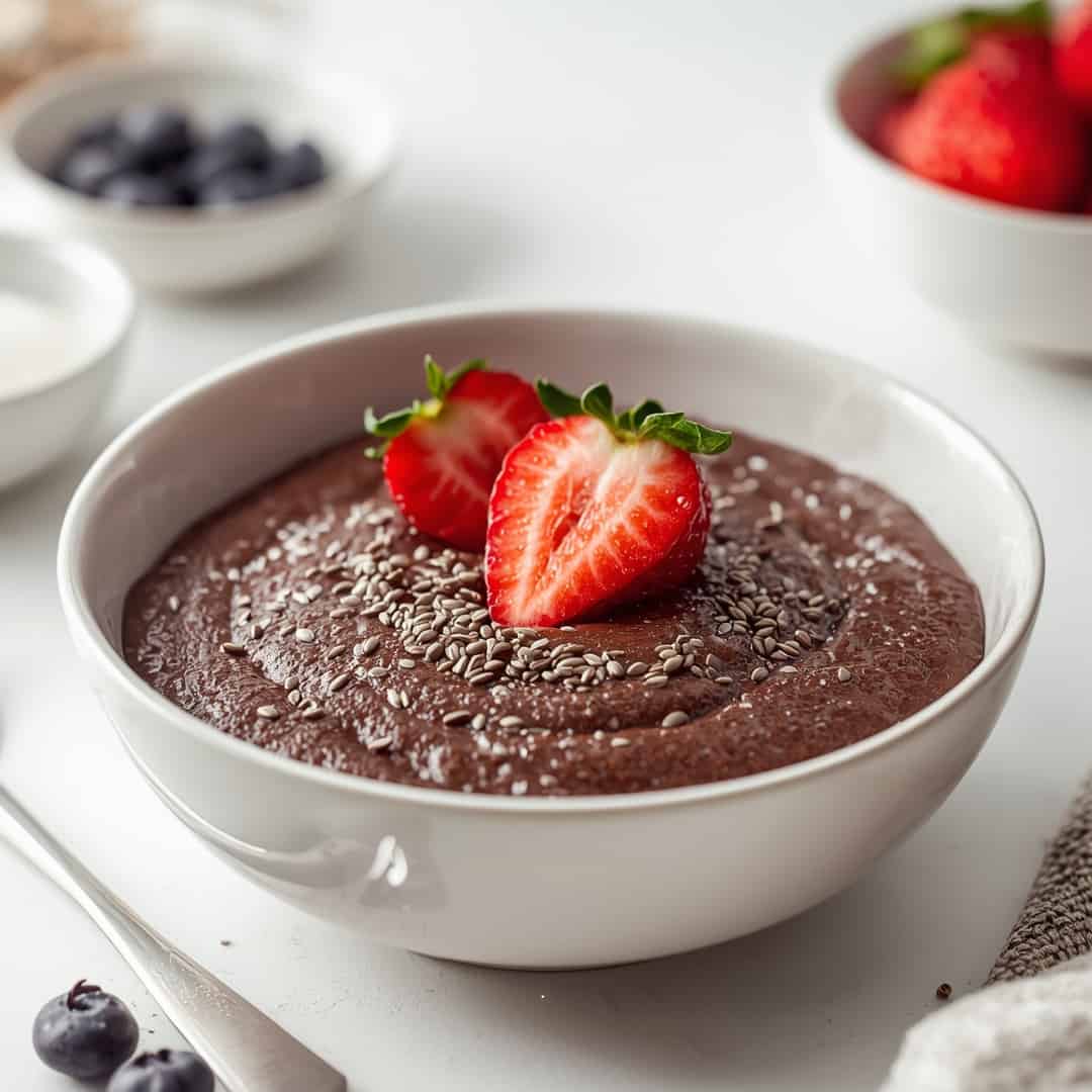 High Protein Chocolate Chia Seed Pudding