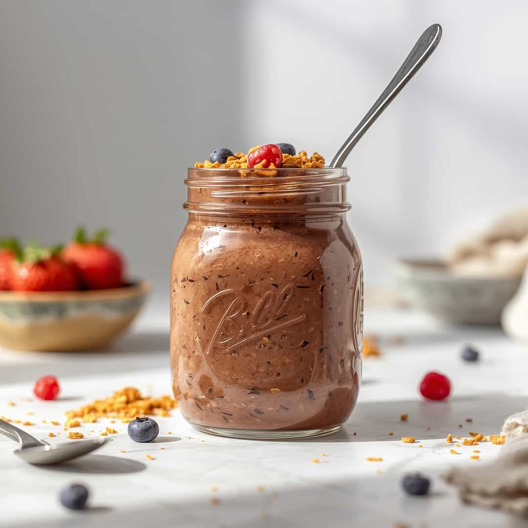 High Protein Chocolate Overnight Oats