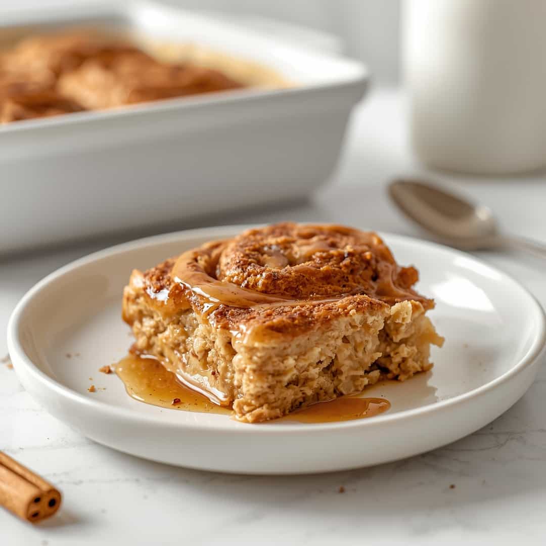 High-Protein Cinnamon Roll Baked Oatmeal - Traditional Country Recipe