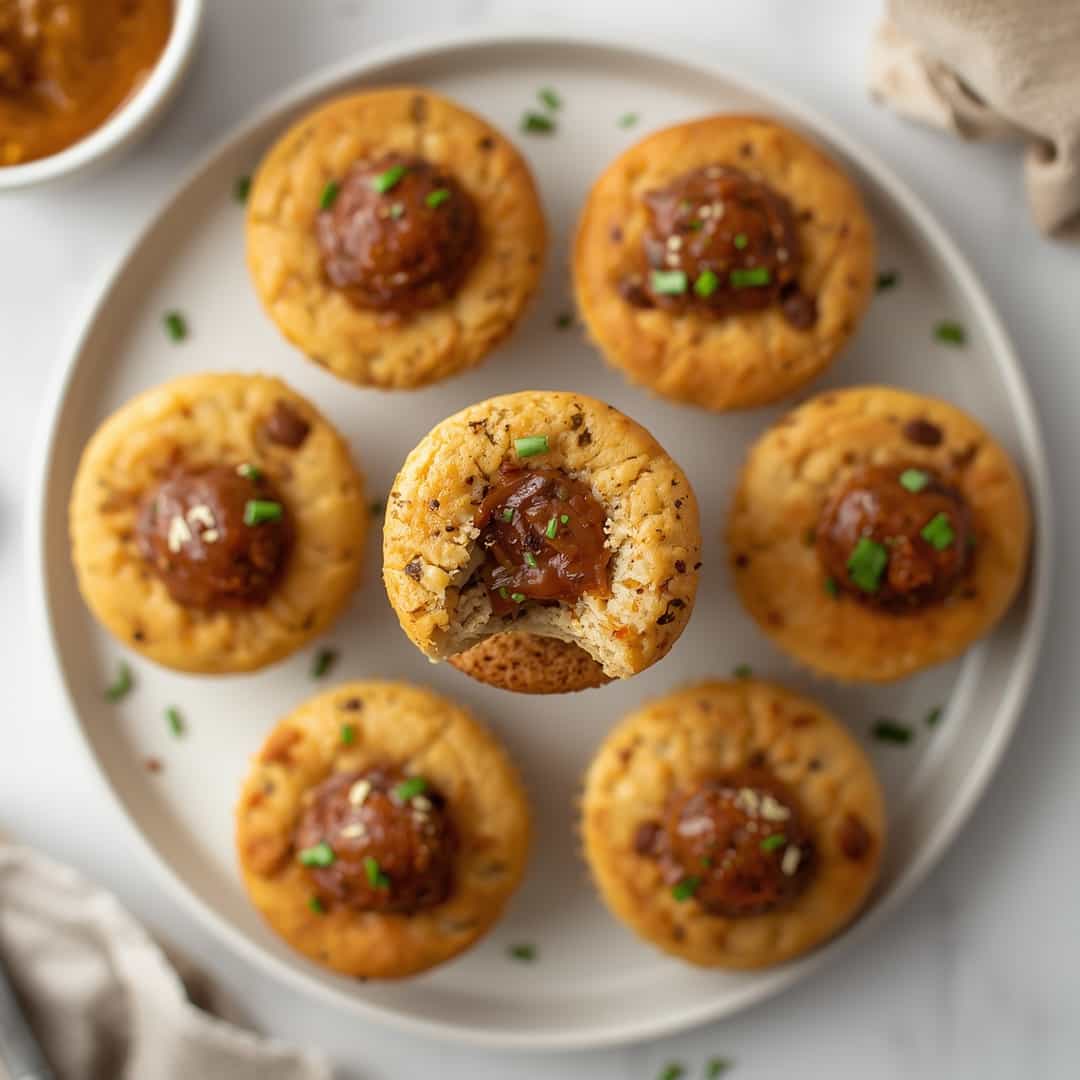 High-Protein Pancake Sausage Mini Muffins