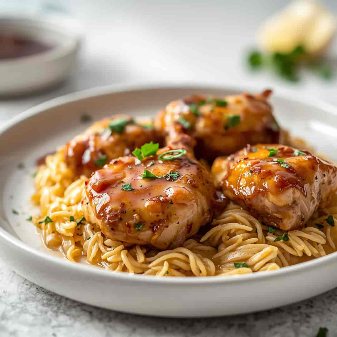 Honey Garlic Slow Cooker Chicken Thighs
