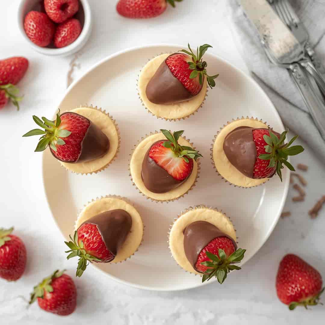 Mini Cheesecakes Chocolate Covered Strawberries