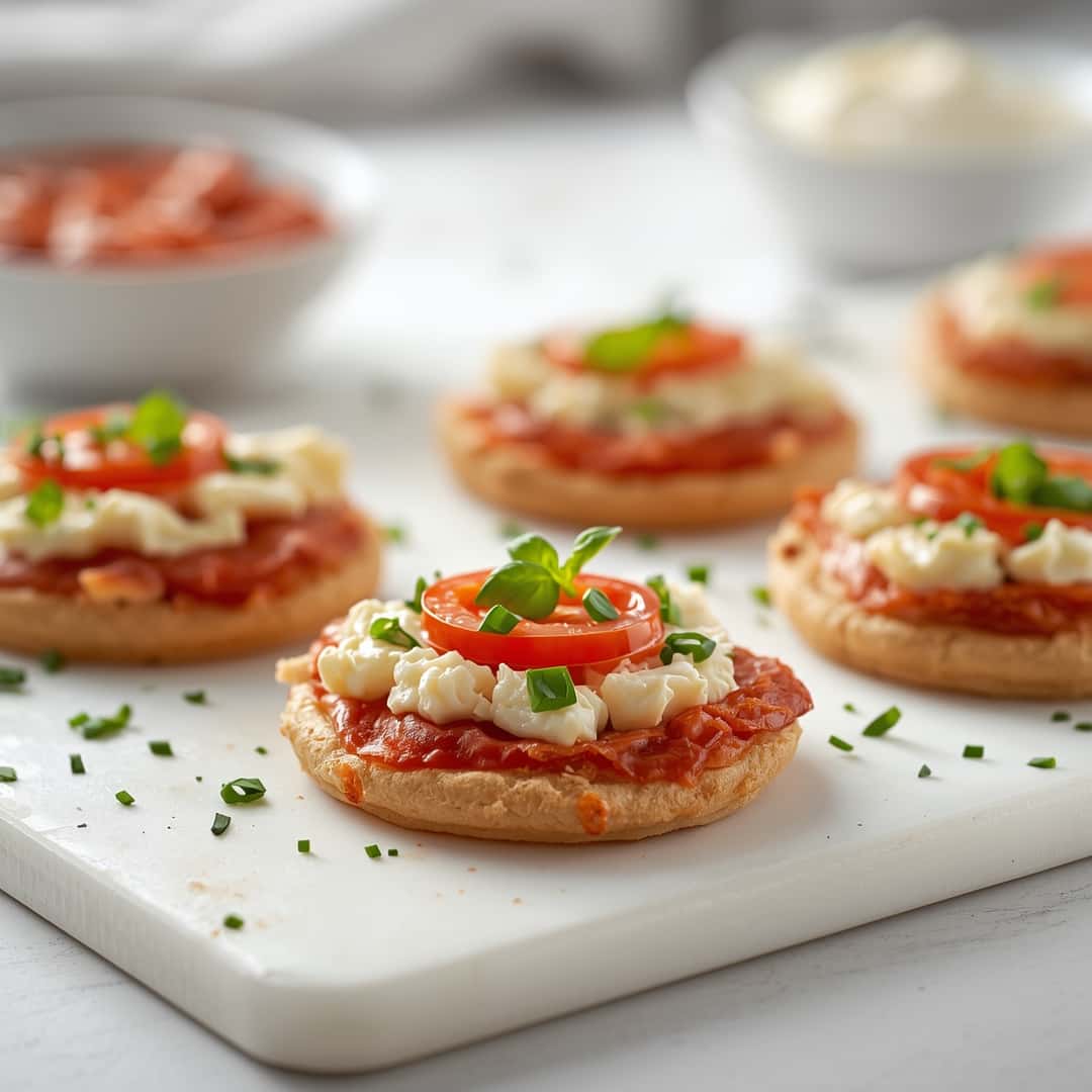 Mini High Protein Cottage Cheese Pizzas