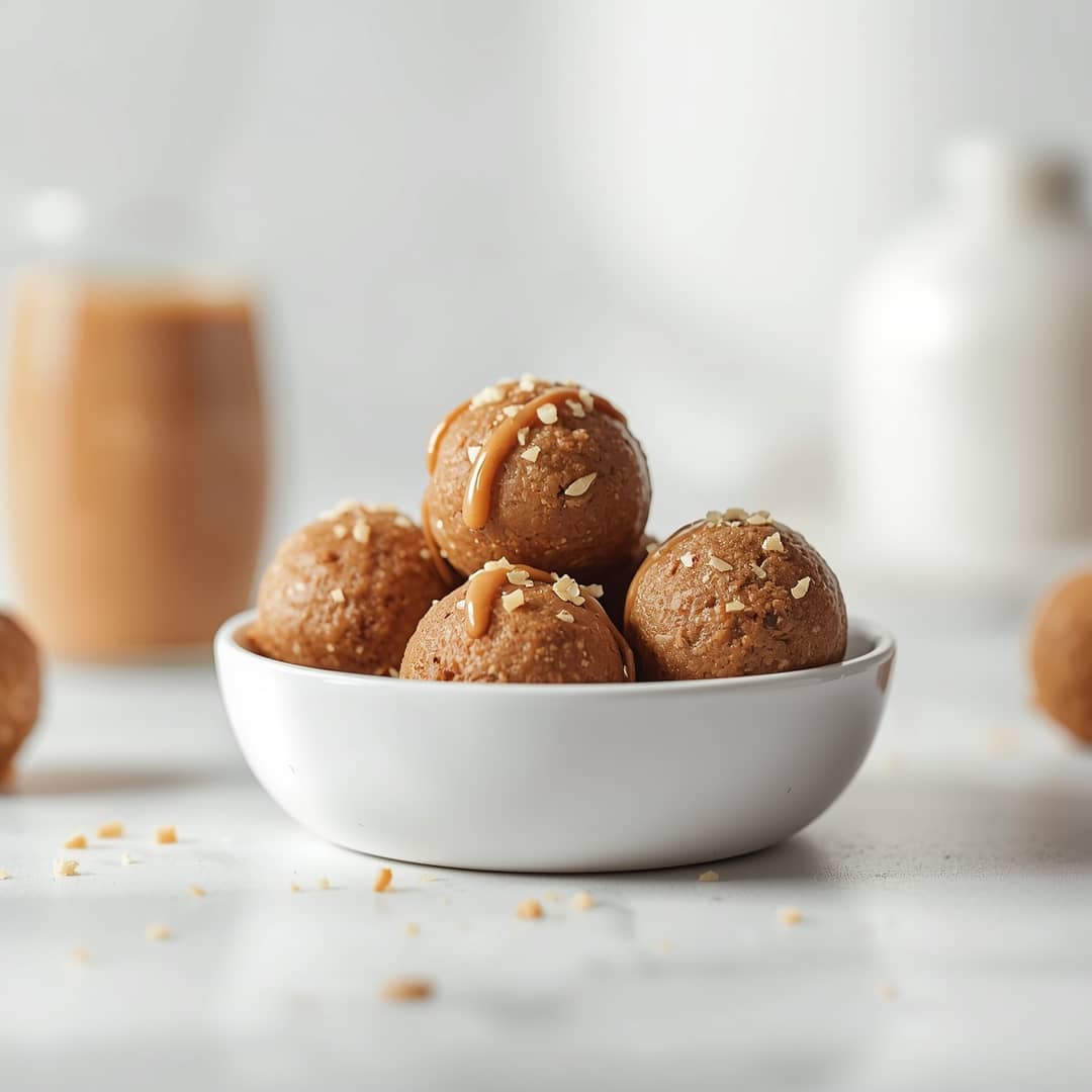 No-Bake Salted Caramel Protein Balls