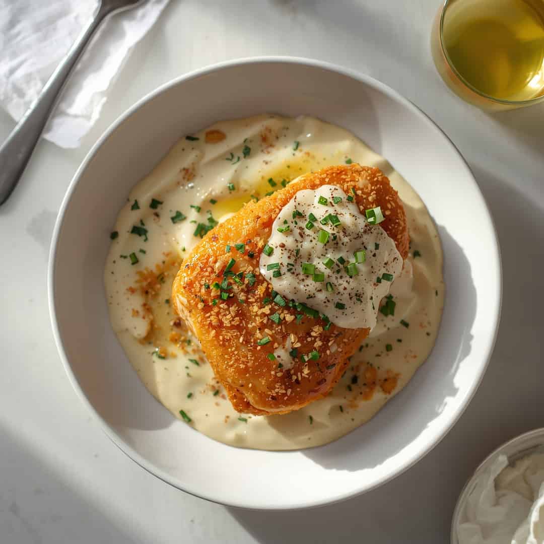 Parmesan Crusted Chicken Creamy Garlic Sauce 2 Parmesan Crusted Chicken Creamy Garlic Sauce