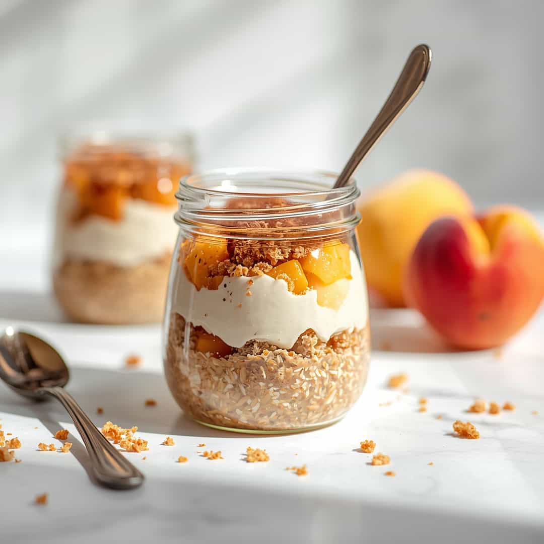 Peach Crisp Overnight Oats