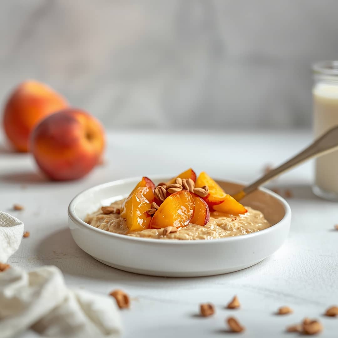 Peaches Cream Overnight Oats