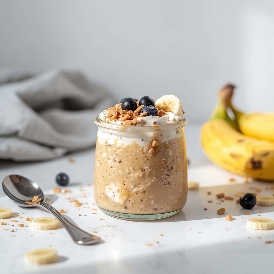 Peanut Butter Banana Overnight Oats