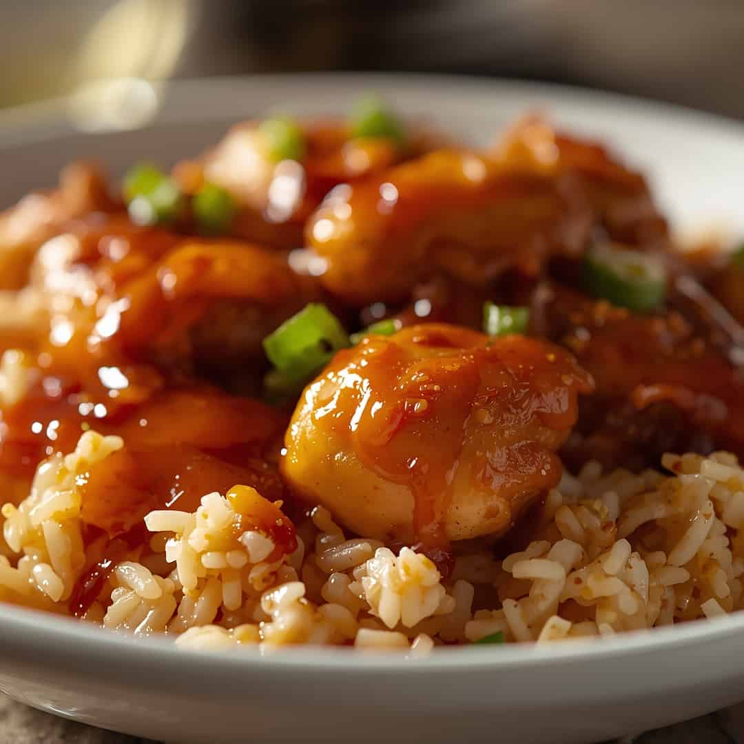 Quick Healthy Honey BBQ Chicken Rice - Traditional Country Recipe
