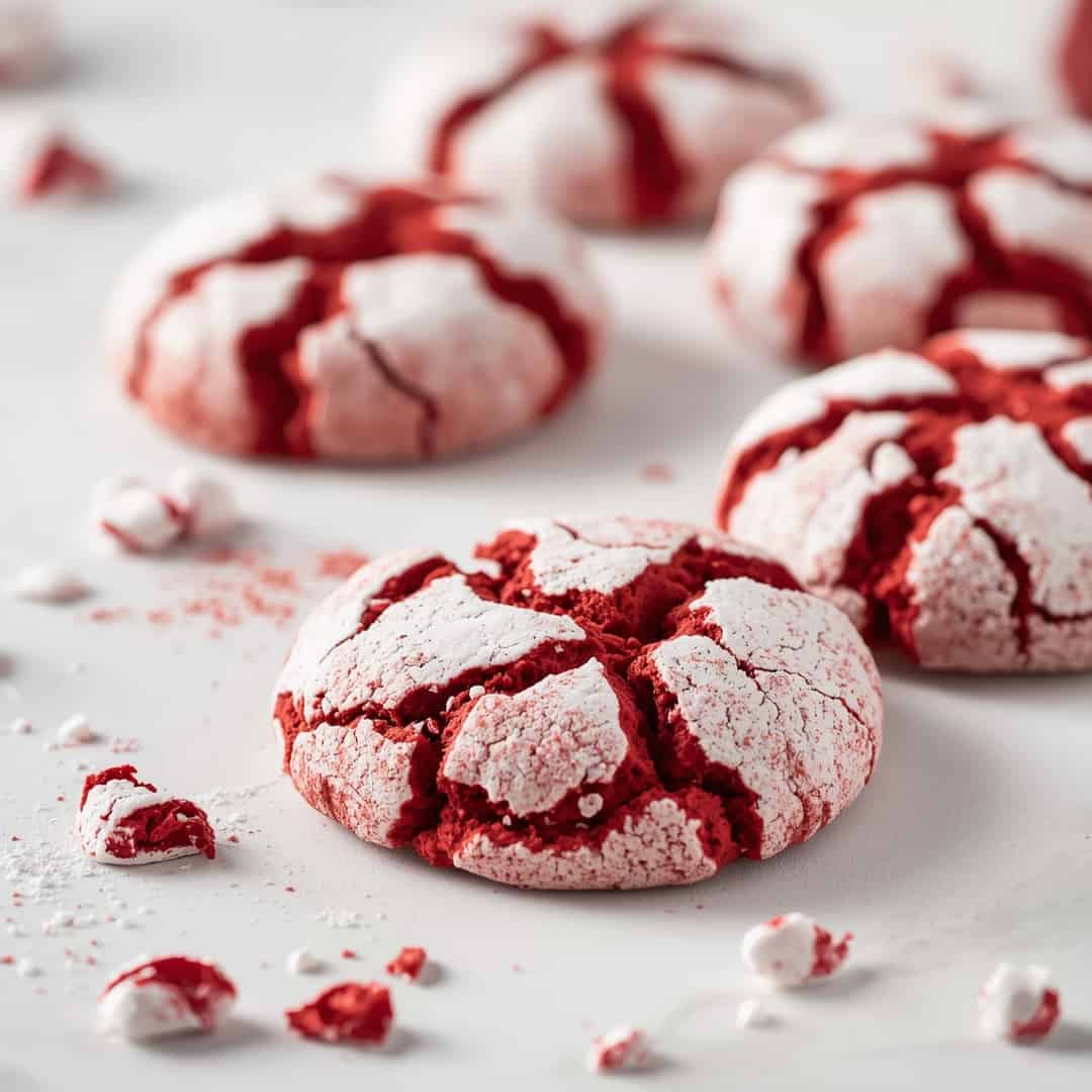 Red Velvet Crinkle Cookies