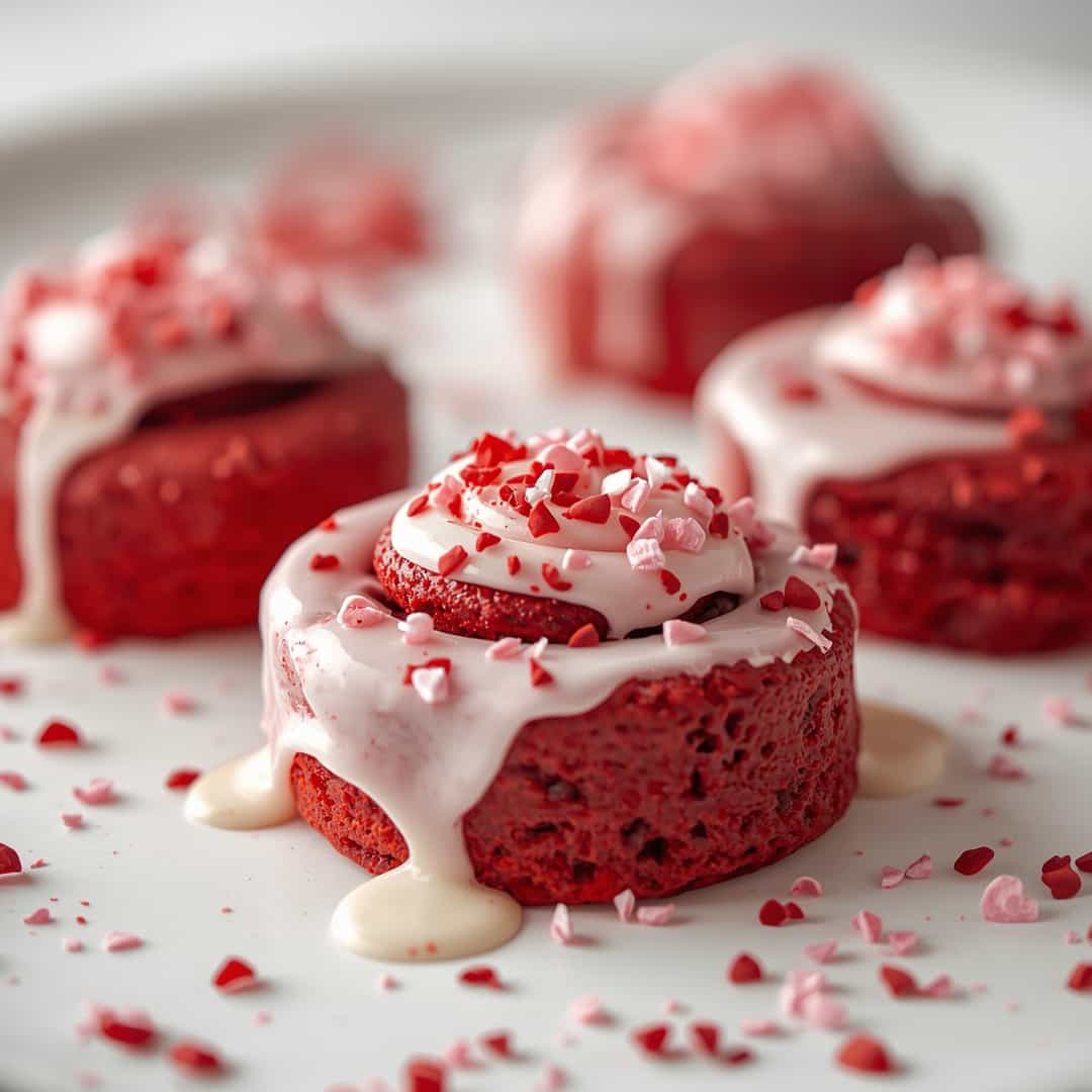 Red Velvet Valentine's Day Cinnamon Rolls
