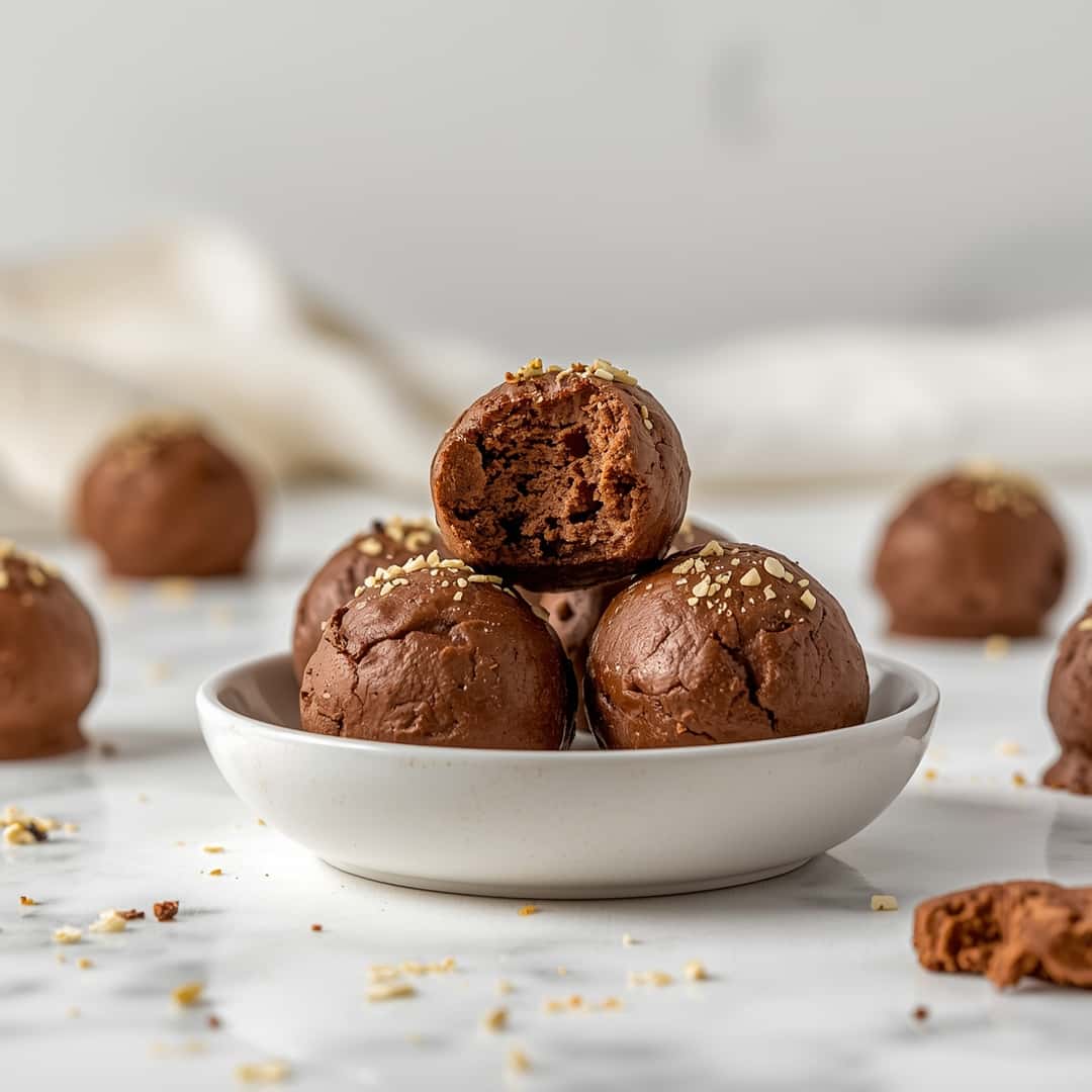 Salted Chocolate Cookie Dough Balls