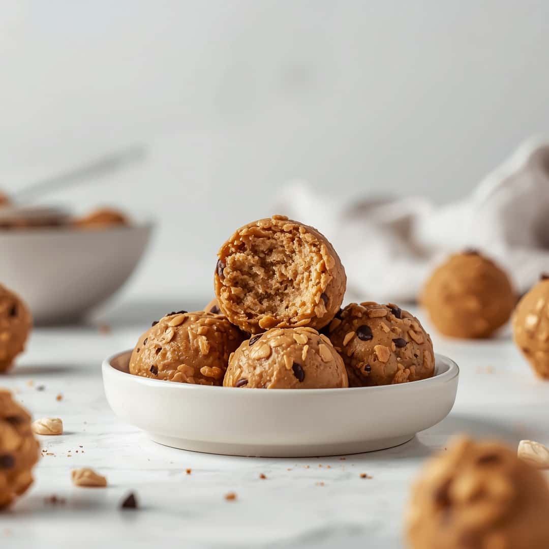 Simple Oatmeal Peanut Butter Protein Balls 2 Simple Oatmeal Peanut Butter Protein Balls