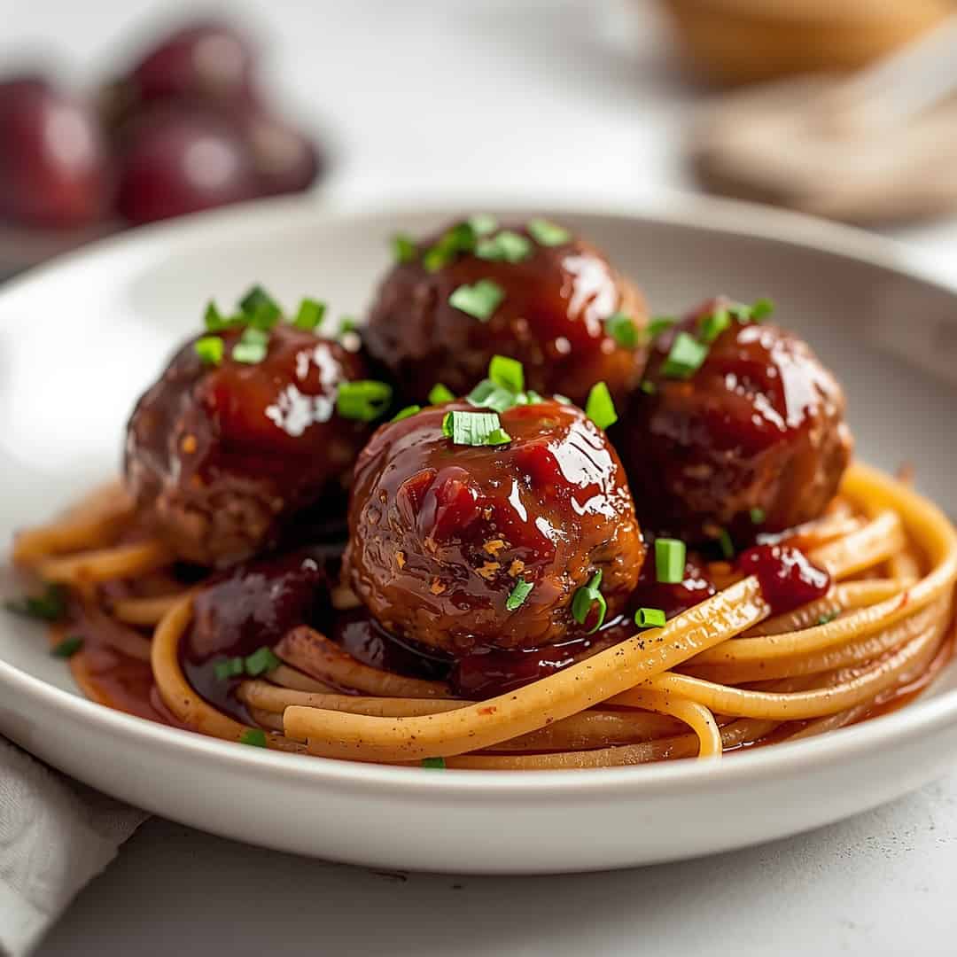 Slow Cooker Grape Jelly Meatballs 2 Slow Cooker Grape Jelly Meatballs
